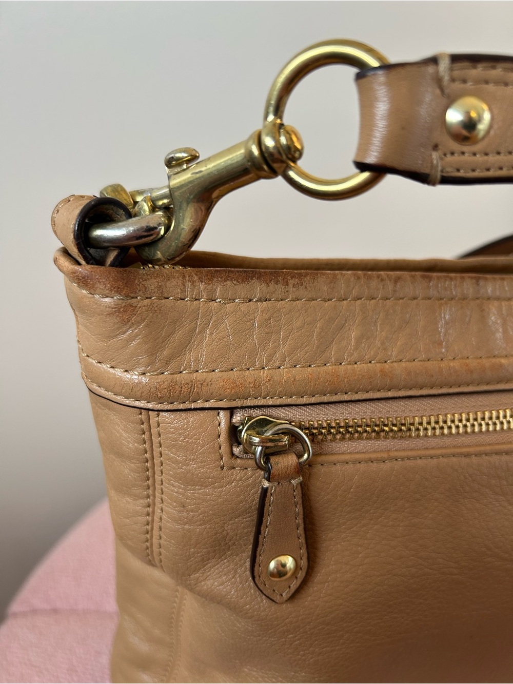 Coach Ashley Leather Hippie Bag in Camel - Picture 8 of 11